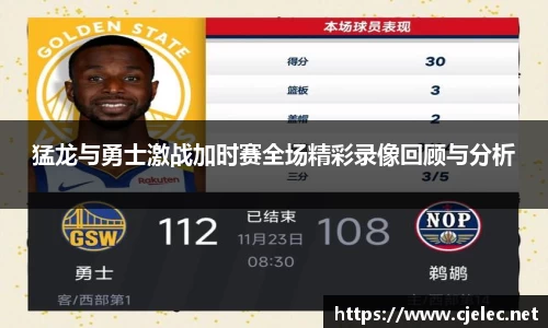 猛龙与勇士激战加时赛全场精彩录像回顾与分析